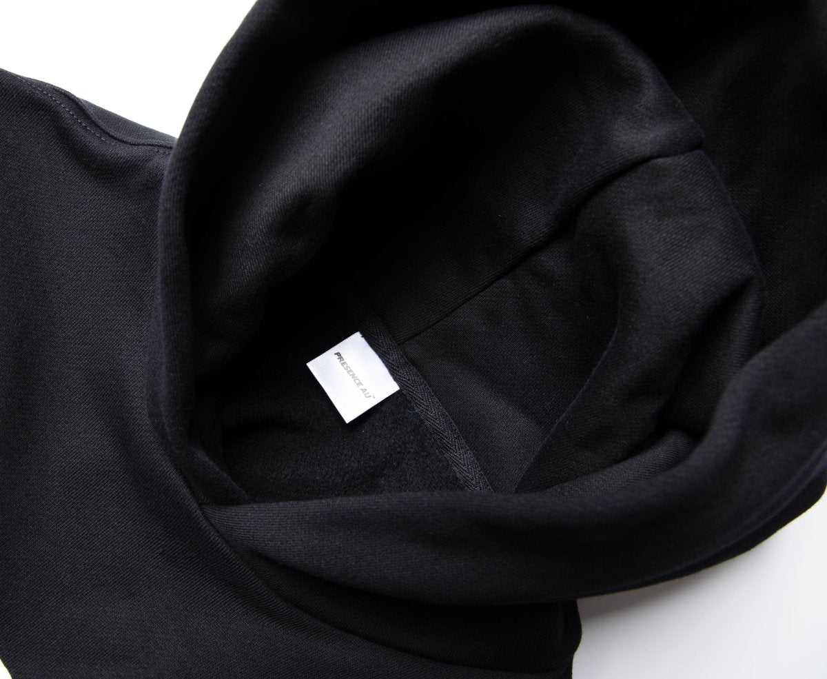 Brushed Cotton Hoodie - Black - PRESENCE AU
