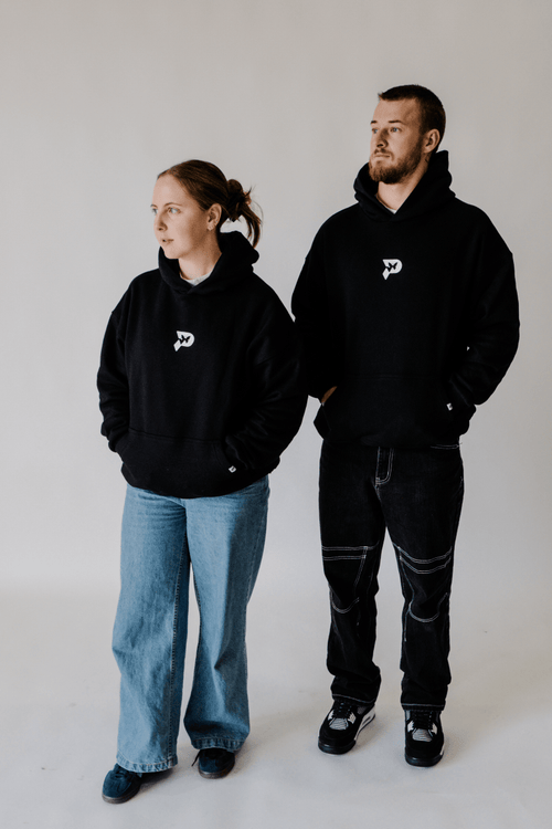 Brushed Cotton Hoodie - Black - PRESENCE AU